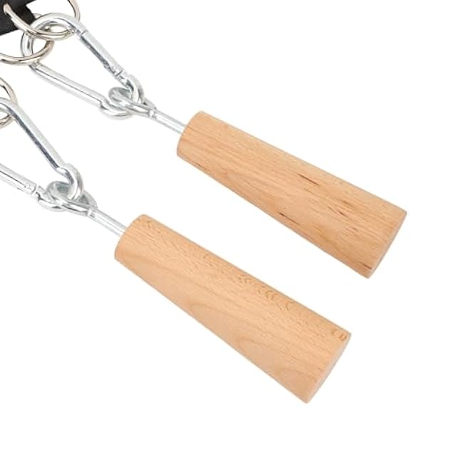 RiToEasysports Wooden Pull Up Grips,Hand Grips Strength Trainer Exerciser Pull Up Fitness Accessories for Bouldering,Kettlebells,Workout