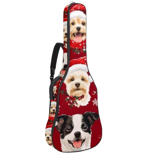 Sac guitare acoustique imperméable à motif Noël pour vos cours et répétitions