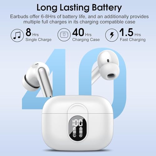 Image of Csasan Ai Translation Earbuds Real Time, Simultaneous Interpretation Translator Earbuds with 6 Translation Modes /164 Languages, No Subscription Translatior Headphones, White