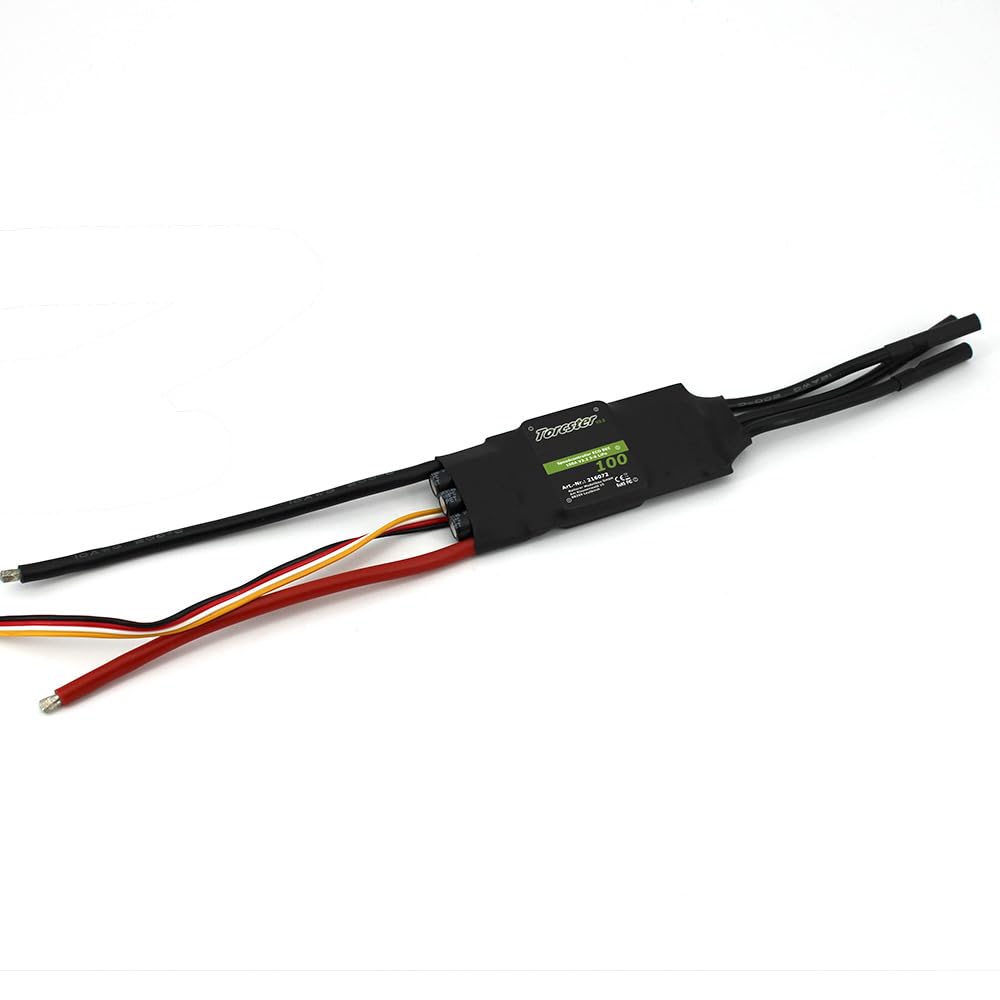Torcster 216072 Speedcontroller ECO BEC 100A V2.2 ESC Brushless Speed Controller Regler für RC Flugzeug