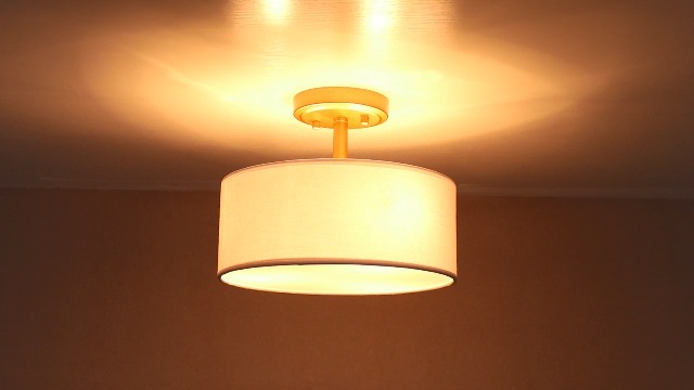 Image of Modern 3 Light Gold Drum Semi Flush Mount Ceiling Light | Ceiling Mount Light Fixture for Hallway Bedroom Entryway Foyer Office