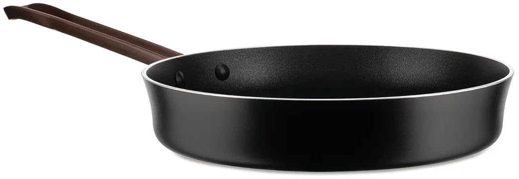 Alessi Edo Long-Handled Frying Pan, ? 24, Steel, Brown