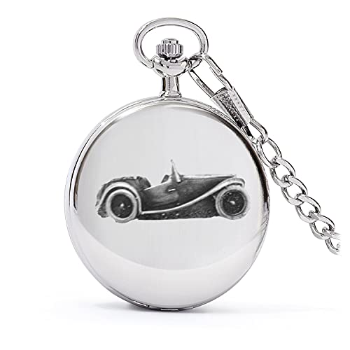 Montre de poche à quartz avec motif Midget TC à effet étain sculpté