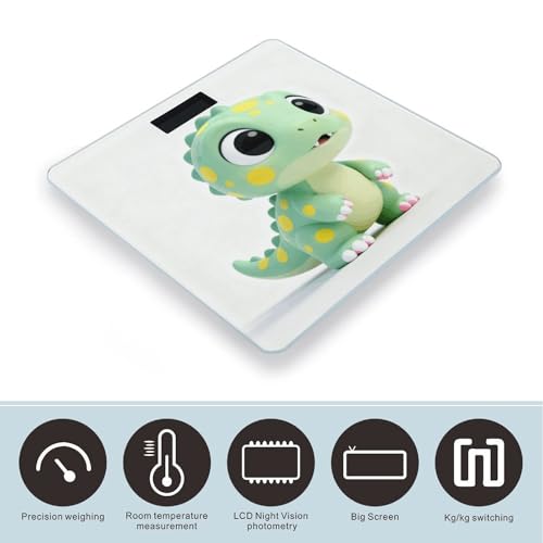 Báscula digital Cute Dinosaur para peso corporal hasta 180 kg miniatura 3