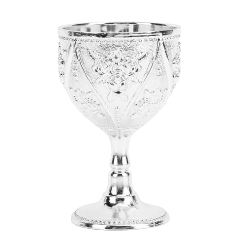 Cálice de Cálice, Cálice de Vinho de Metal de 30 Ml Com Padrão de Rosa Esculpida Ornamento de Mesa E