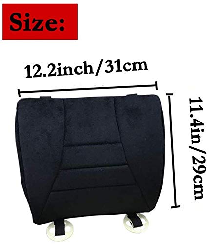 Big Ant Coussin Lombaire Voiture/Bureau - Maille 3D, Soutien Dos Ergonomique, Sangles Réglables - Noir