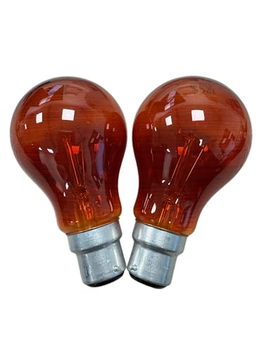 Unibulb Fireglow Red Light Bulbs, 40W, GLS B22 Bayonet, 390 Lumens, Dimmable, Pack of 2