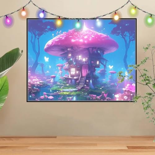 Cristal Painting pour Adultes Toile Géante 120x160cm Tableau Strass Haut de Gamme