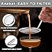 Anaeat Stainless Steel Fat Skimmer Spoon - Set of 3 Professional Kitchen Fine Mesh Food Strainer and Hot Pot Skimmer with Long Handle for Skimming, Cooking, Frying, Grease, Gravy and Foam (3