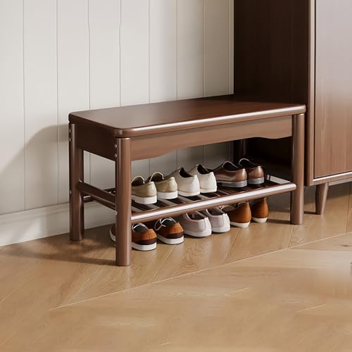 Banc à chaussures bois haut de gamme avec assise de couloir robuste