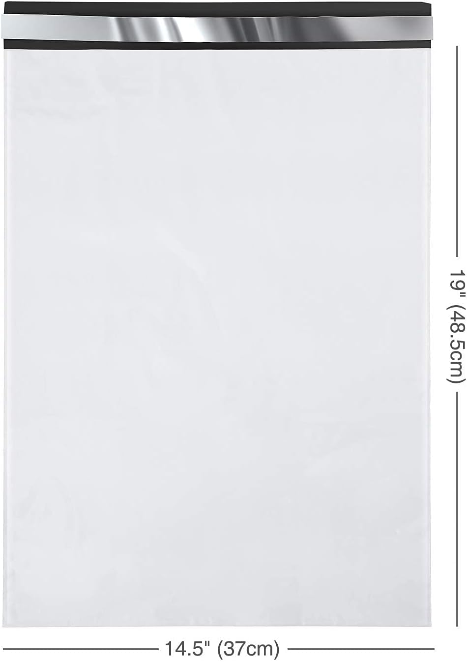 Elosh White Poly Mailers Shipping Envelopes, 14.5x19 inches, 2.5 Thickness, Waterproof, Self-Sealing, Multipurpose, Enhanced Durability (500)