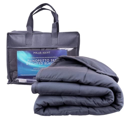 Polar Night Gewichtsdecke für Erwachsene 150 x 200 cm 5kg - Weighted Blanket für tiefen Schlaf Schwere Decke Therapiedecke aus 100% Mikrofaser Entspannungsdecke Oeko-TEX 100 Standard Bettdecke