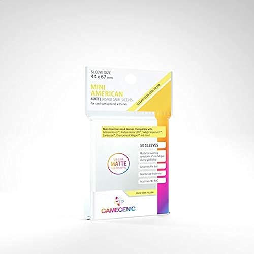 Paquete de 2 fundas Gamegenic Matte para juegos de mesa, 50 unidades, tamaño americano, fundas para cartas, paquete individual