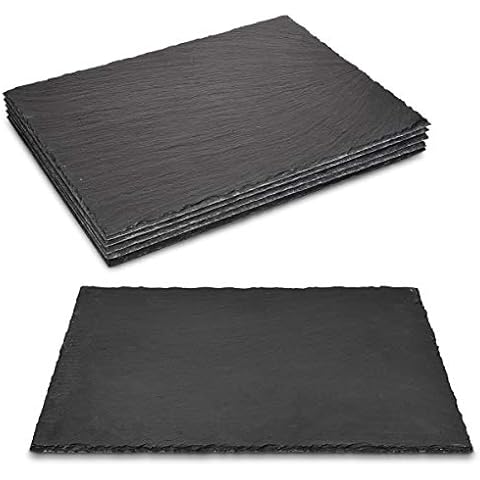 Navaris Slate Serving Plates Set of 6 Cover