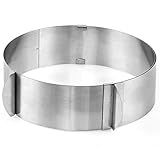 EDOBLUE Cake Mold Stainless Steel Mousse Cake Rings 6 to12 Inch Adjustable Cake Mousse Mould Cake Baking Cake Decor Mold Ring