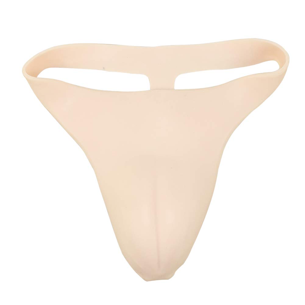 Tanga de silicona para hombre transgénero con catéter para crossdresser y ocultar ropa interior, AD56L ~ color blanco