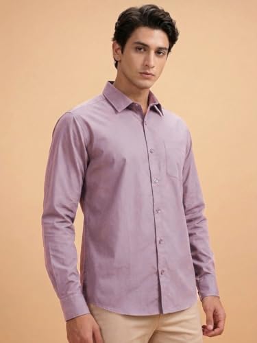 Image of Cozytton Men's Pure Cotton Solid Stylish Casual & Formal Wear Shirt | Stylish Regular Fit Full Sleeve Comfortable Office Party Trendy Shirt - Multi Color