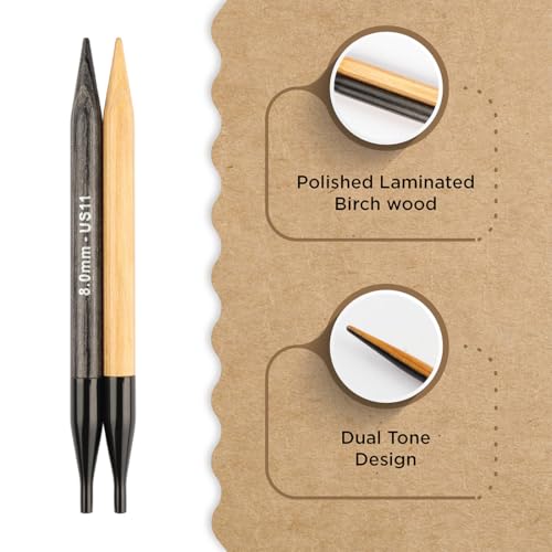 Image of Knitter's Pride Day & Nite Normal Interchangeable Circular Needles 5 inch inch (13cm) - US Size 11 (8mm)