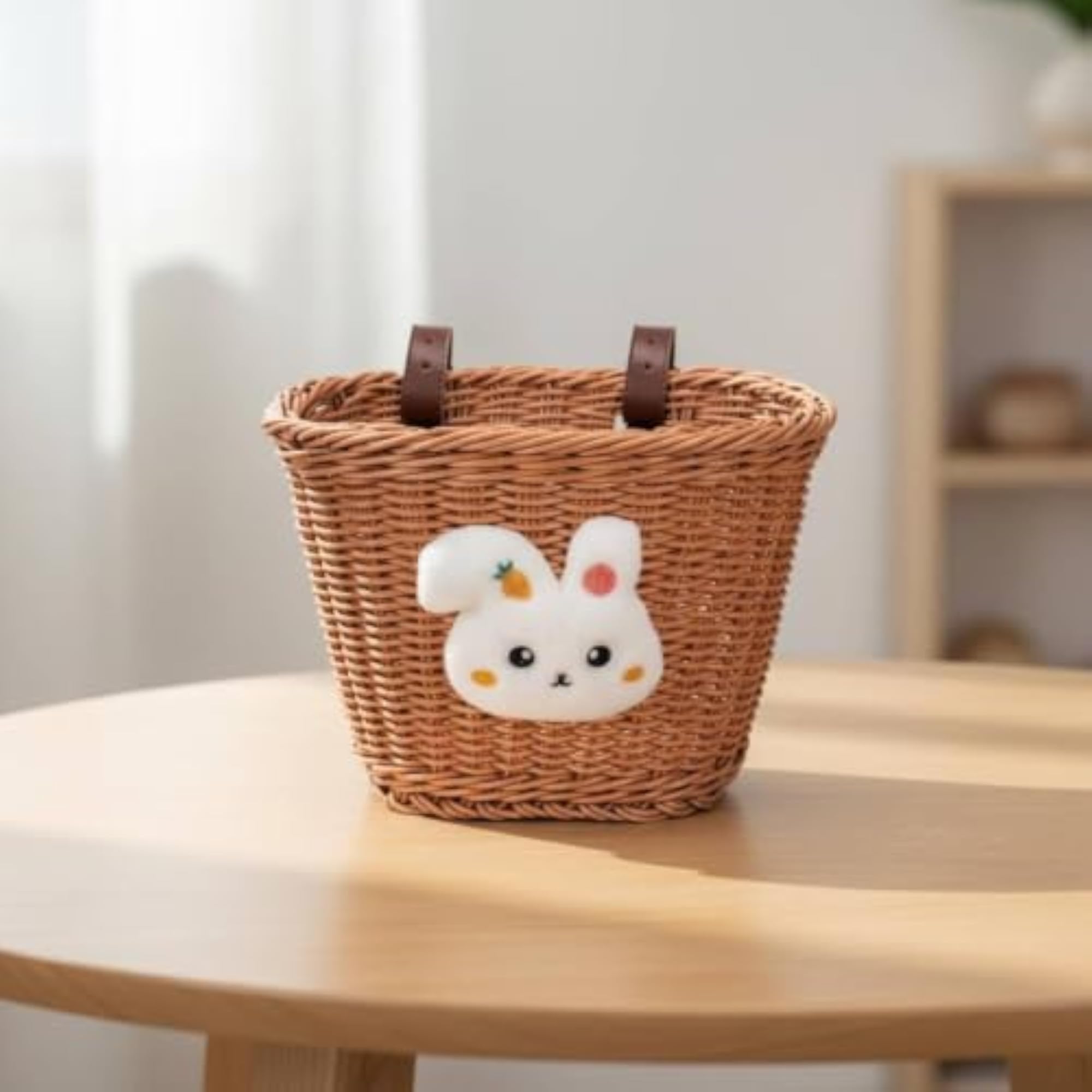 Cartoon Soft Handwoven Two-Wheeler Basket
