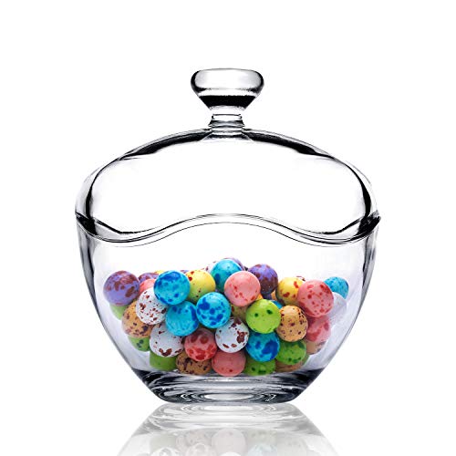 Candy Jars for Candy Buffet, Candy Dish with Lid, Glass Bowl and Food Storage Container, Decorative Cookie Jars, Apothecary Jars