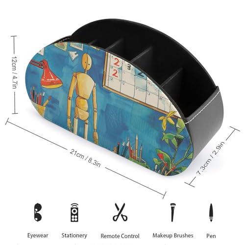 Boîte de rangement de télécommandes et pinceaux pour table basse chic - 3