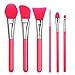 Produktbild Haik 6pcs Silikon-Make-up-Pinsel-Set Gesichtsmaske Foundation-Bürsten-Kosmetik Lidschatten Augenbraue-Bürste-Ausrüstung mit Kunststoffgriff Grün Make-up Pinsel Werkzeuge (Color : Rose)
