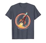 Soda Bottle Rocket Launch Fizz Trail Graphic T-Shirt, Men, Heather Blue, Medium