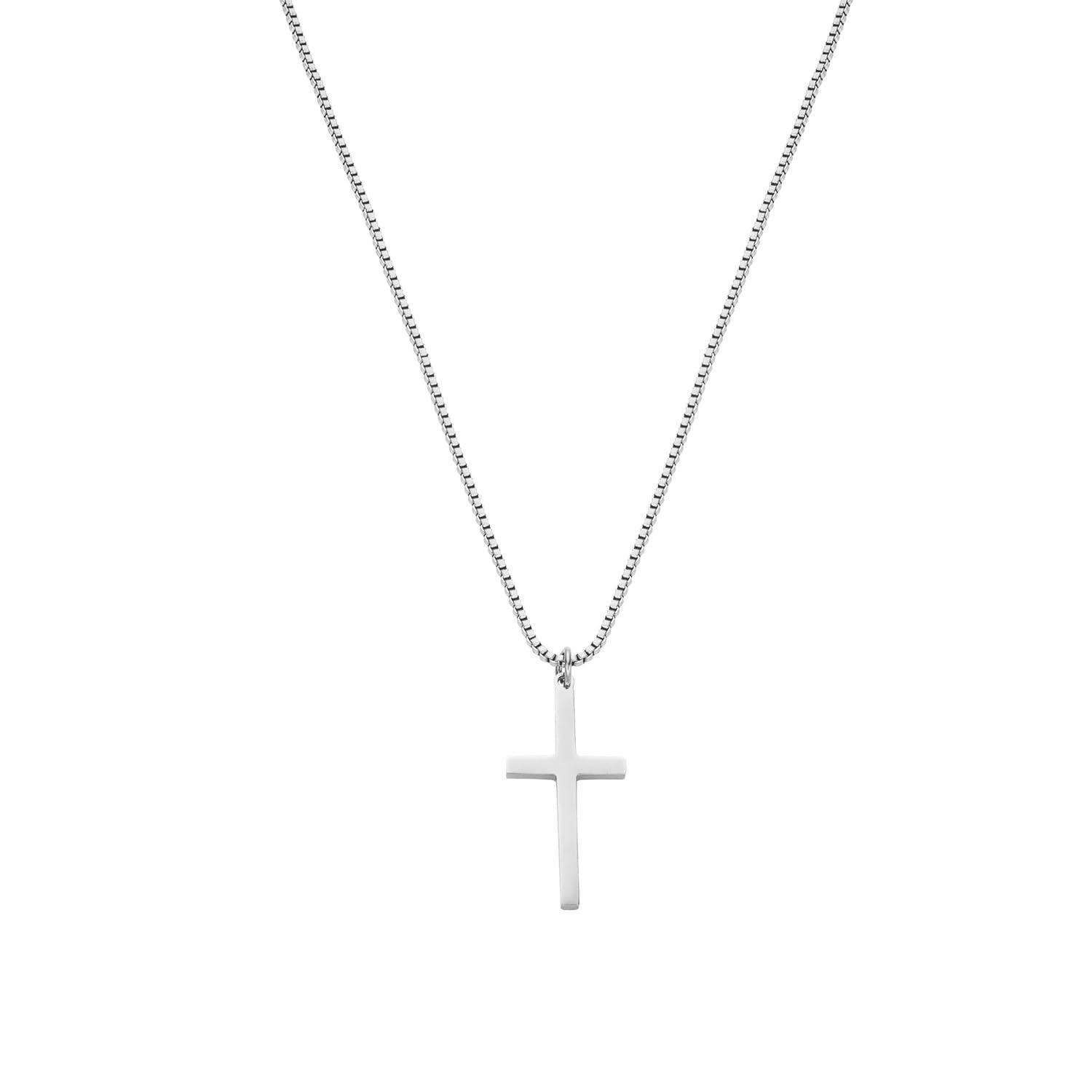 Heavenly Metals Cross Necklaces for Women & Girls – Christian Jewelry in Silver and 18K Gold – Adjustable Box Chain – USA Faith-Based Brand