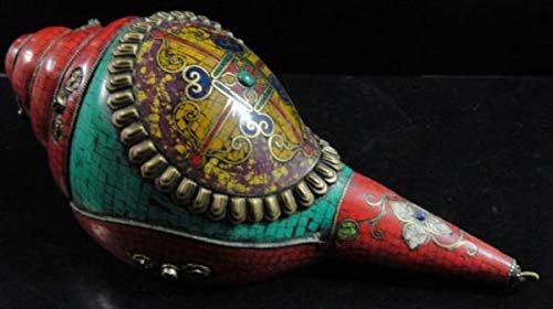 ◆チベット密教法具　法螺貝（シャンカ）羯磨（カツマ）B6 チベット密教法具 法螺貝シャンカ羯磨カツマB6 ◇チベット密教法