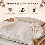 Karl home Midcentury Accent Chair for Living Room, Chenille Upholstered Lounge Armchair with Lumbar Pillow, Ruffle-Designed Cozy Reading Chair with Wood Legs, Beige - Image 5