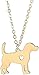 LBBYLFFF Collier Femme Or Beagle Collier Chien Pendentif Collier Chien Bijoux Bas en Peluche Bijoux pour Animaux de Compagnie Cadeau commémoratif pour Les Animaux de Compagnie Famille Chien Amoureux