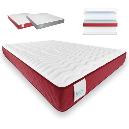 NALUI - Colchón Viscoelástico Reversible Gredos 150x200cm con Sistema VISCONFORT, Tejido Strech y Tejido 3D Transpirable. Altura: ±21cm | Firmeza Medio-Alta | Adaptable | Fabricado en España
