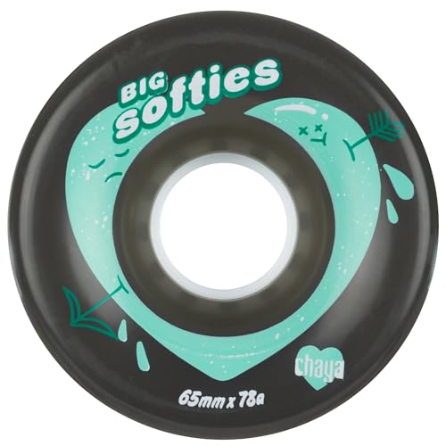 Chaya Roller Skate Rolle Big Softie´s Clear Black, 65mm*37mm / 78A, Outdoor Elite Performance, 4er-Pack