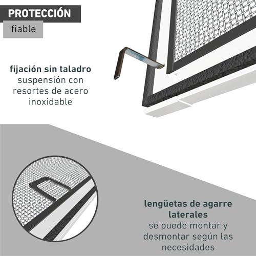 Mosquitera básica para ventana Windhager que protege tu hogar con su marco tensor 7