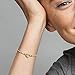 PANDORA Moments Studded Chain Bracelet - Compatible Moments Charms - Gold Charm Bracelet for Women - Gift for Her - 14k Gold-Plated - With Gift Box - 7.1''