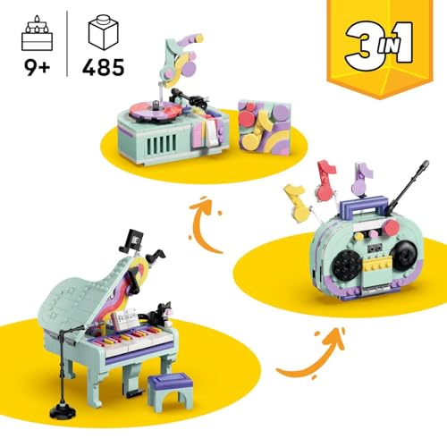 Piano Musical LEGO Creator 3en1 con Gato de Juguete y Radio Retro Vintage 31392 3