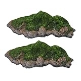 Garneck 2stücke Inselfigur Aus Kunstharz Miniatur-inselmodell Künstliche Inselfigur Für Blumentopf -landschaftszubehör Dekorationen Für Aquarien Und Gartenlandschaften