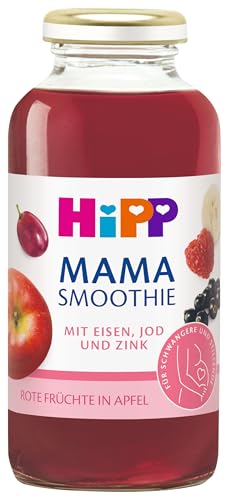 HiPP Mama Still Smoothie Rote Früchte in Apfel mit Eisen, 200ml, 6er Pack (6 x 200ml)