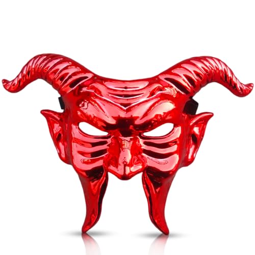 Image of Wanna Party Adult Vampire Dracula Devil Face, Scary Horror Costume Cosplay Accessory for Men and Women, Creepy Prop for Decoration, Gothic Carnival and Haunted Theme Events