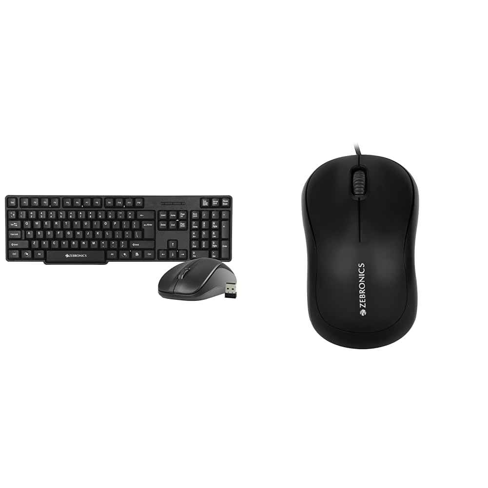 Zebronics Zeb-Companion 107 USB Wireless Keyboard and Mouse Set with Nano Receiver (Black) (B0BPRDX545) Amazon Price History, Amazon Price Tracker