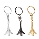  Toyvian Eiffelturm Schlüsselanhänger Retro Schlüsselanhänger Mini Schlüsselbund Tasche Anhänger für Weihnachten Geburtstag Neujahrsgeschenk 12 Stücke (Golden/Silber/Bronze)