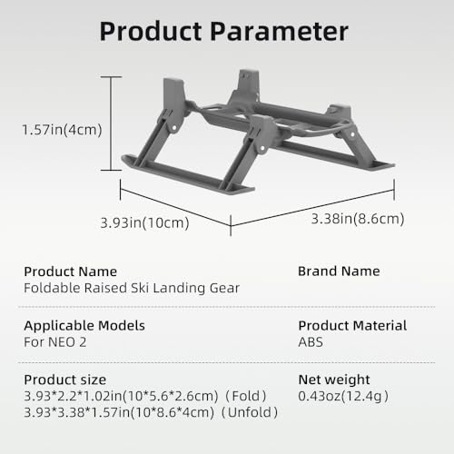 Landingsgestel voor DJI NEO 2 Drone, opvouwbaar landingsgestel, hoogteverhogend, verlengde beugelpoot, snelkoppelingsvoetenset, robuust ABS-materiaal en bescherming tegen contact met de grond - Afbeelding 6