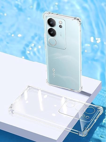 Image of Case Creation Brand - Mobile Cover for Vivo V29 (Soft & Flexible Back Case), Transparent
