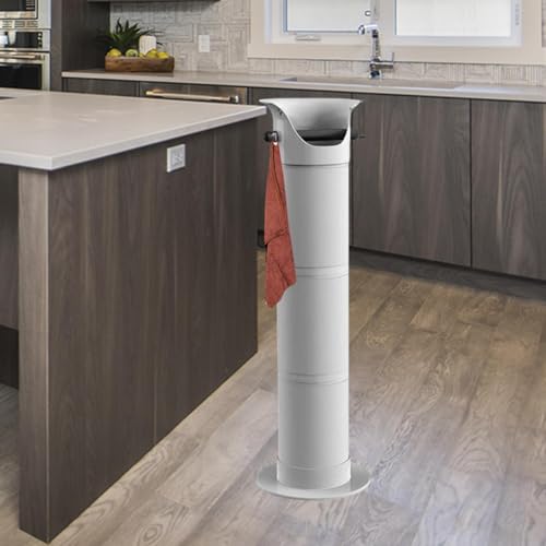 Professional Espresso Knock Box - Practical Coffee Grounds Disposal Bin for Restaurants - Floor Standing, White - Image 4