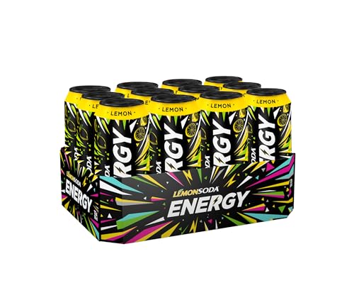 Lemonsoda Energy | Lemon Original, Energy Drink al Gusto di Limone, 12 Lattine da 50 cl, con Succo di Limoni Siciliani, Mix di Vitamine e Caffeina - 2