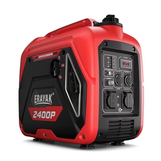ERAYAK 2400W Portable Inverter Generator for Home Use, Super Quiet Small Generator for Camping Outdoor Emergency Power Backup, Gas Powered Engine, EPA, ECO Mode
