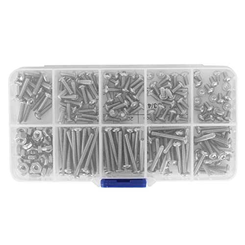Kit de tornillos autoperforantes 220 piezas acero inox miniatura 5
