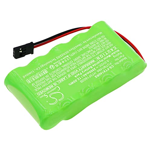 SPANN Battery Replacement for FUTABA Transmitter 10J, Transmitter 14SG, Transmitter 4PKS, Transmitter 4PL, Transmitter 6J, Transmitter 8J, Part No: FUTM1484, HT5F1800B 6.0V