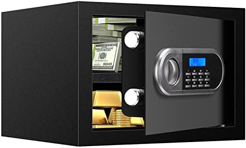 Home Safe Fireproof Waterproof, Digital Security Safe Box with Combination Lock and Removable Shelf, Fireproof Document Safe for Home Money Firearm Medicines (20MD-6)