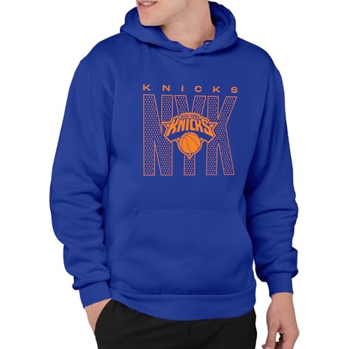 Junk Food NBA - New York Knicks - City Mesh - Officially Licensed Adult Pullover Fleece Hoodie for Men and Women